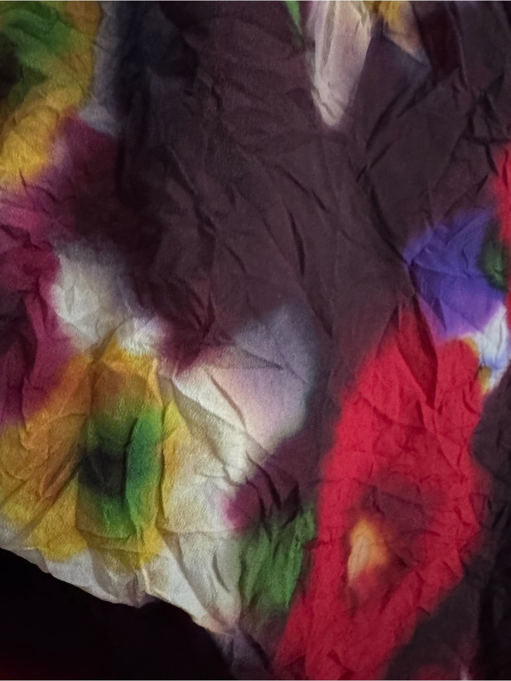 Zara Multicolor Floral Print Dress - Red, Purple & Blue Accents - Picture 2 of 7